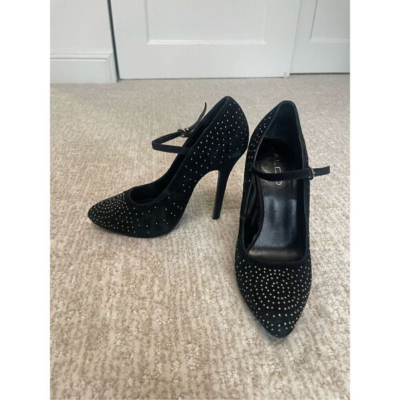 Aldo Suede Heels Size 8 - Picture 2 of 6